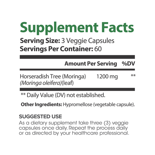 Lumen Naturals Moringa for Women – 1200mg Per Serving – 180 Veggie Capsules – 60 Servings – Made with Natural Ingredients – Non-GMO, Vegan & Gluten-Free