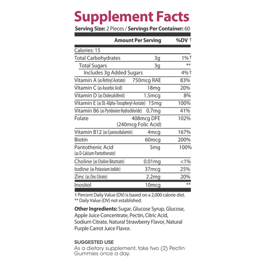Lumen Naturals Multivitamin Gummies for Women - Vitamin A, C, D, E, B6 & B12 - Strawberry Flavor - 120 Count Gummy