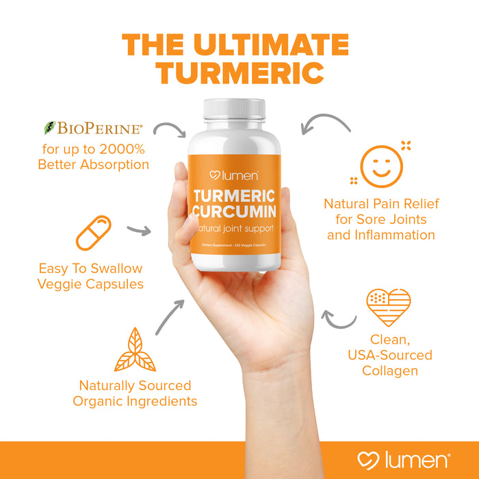 Turmeric Curcumin with BioPerine® - Organic Joint & Mobility Support - 1 Month Supply