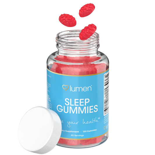 Lumen Naturals Sleep Gummies For Women - Melatonin Gummies - Vitmain B6 - Passion Fruit Flavor - 120 Count - 60 Servings