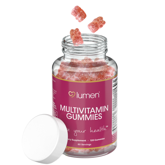 Lumen Naturals Multivitamin Gummies for Women - Vitamin A, C, D, E, B6 & B12 - Strawberry Flavor - 120 Count Gummy