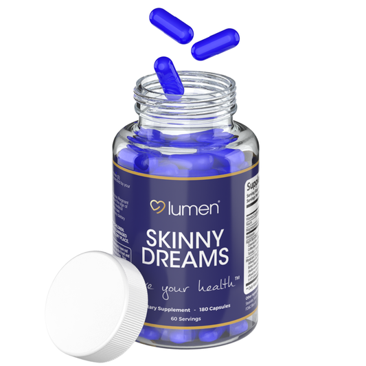 Lumen Naturals SkinnyDream Supplement for Women - Night Blend, Vitamin C, Niacin, Magnesium, Melatonin - 180 Capsules - 60 Servings