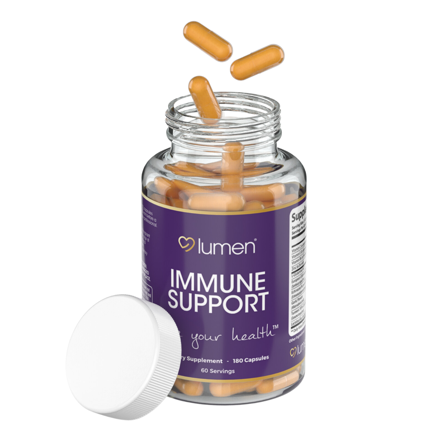 Lumen Naturals Immune Support for Women – With Elderberry, Zinc, Vitamins E, C & B6 – 180 Capsules – 60 Servings – Non-GMO, Gluten-Free, and Vegan-Friendly