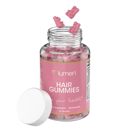 Lumen Naturals Hair Gummies for Women – With Biotin, Folate, Vitamins A, C, D & E – 120 Gummies – 60 Servings – Delicious, Non-GMO, Gluten-Free Formula