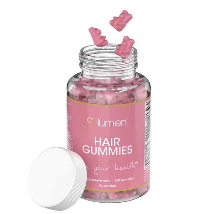 Lumen Naturals Hair Gummies for Women – With Biotin, Folate, Vitamins A, C, D & E – 120 Gummies – 60 Servings – Delicious, Non-GMO, Gluten-Free Formula