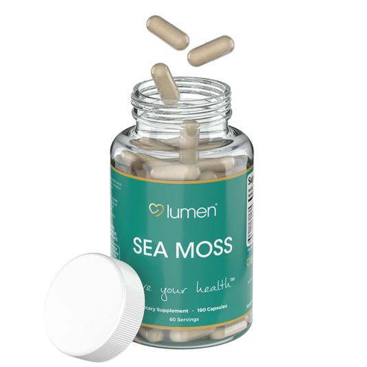 Lumen Naturals Sea Moss for Women - Irish Moss, Bladderwrack, Bioperine - 2100mg Per Serving - 180 Count - 60 Servings