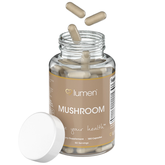 Lumen Naturals Mushroom Complex for Women with Lions Mane 2000mg Per Serving - Veggie Capsules - 180 Count - 60 Servings