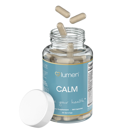 Lumen Naturals Calm for Women – 1200mg Per Serving – With Ashwagandha, Thiamin, Riboflavin & Biotin – 180 Capsules – 60 Servings – Non-GMO & Gluten-Free