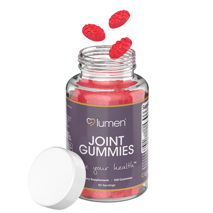 Lumen Naturals Mobility Gummies for Women with Glucosamine - Raspberry Flavor - 120 Count - 60 Servings