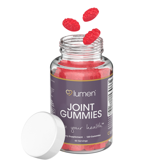 Lumen Naturals Mobility Gummies for Women with Glucosamine - Raspberry Flavor - 120 Count - 60 Servings