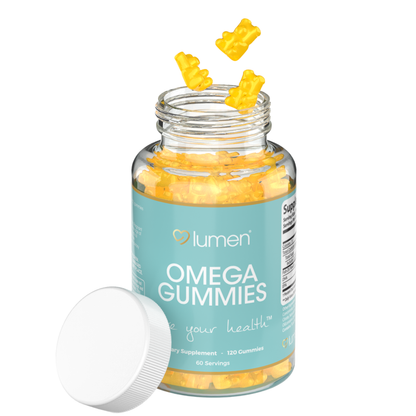 Lumen Naturals Omega Gummies for Women - Fish Oil - DHA & EPA - 120 Count - 60 Servings