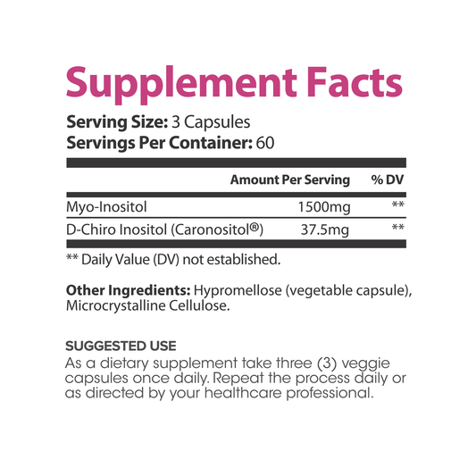 Lumen Naturals Myo & D-Chiro Inositol Support for Women, Vitamin B8 - 1500mg Per Serving -180 Capsules - 60 Servings
