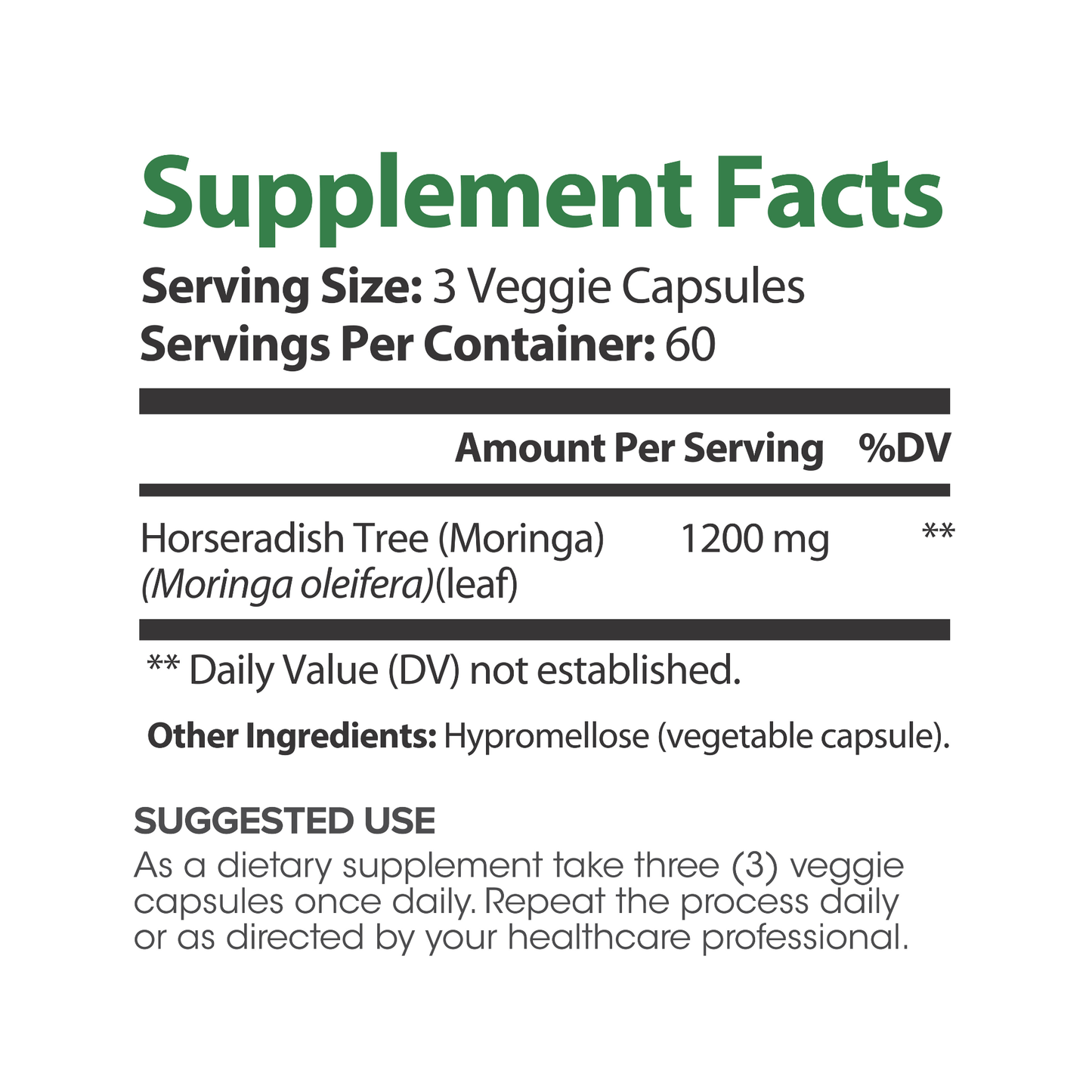 Lumen Naturals Moringa for Women – 1200mg Per Serving – 180 Veggie Capsules – 60 Servings – Made with Natural Ingredients – Non-GMO, Vegan & Gluten-Free