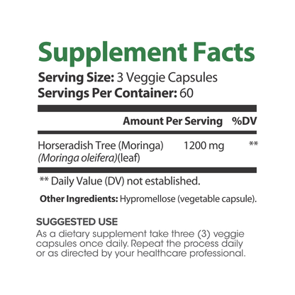 Lumen Naturals Moringa for Women – 1200mg Per Serving – 180 Veggie Capsules – 60 Servings – Made with Natural Ingredients – Non-GMO, Vegan & Gluten-Free