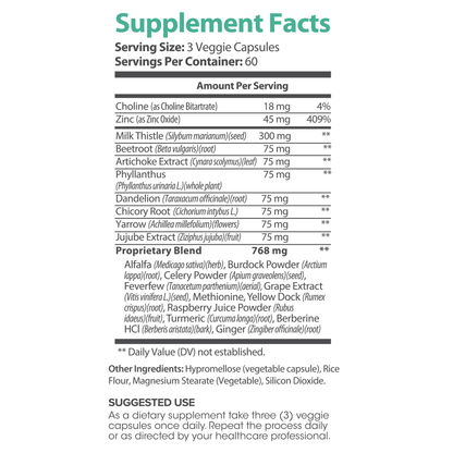 Lumen Naturals Liver Care for Women – With Milk Thistle, Dandelion, Zinc & Beetroot – Renewal Support Supplement – 180 Capsules – 60 Servings – Non-GMO & Gluten-Free