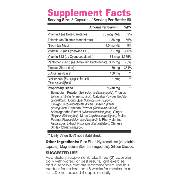 Lumen Naturals Passion for Women - Vitamin A, B6, & B12 - Thiamin - 180 Count - 60 Servings