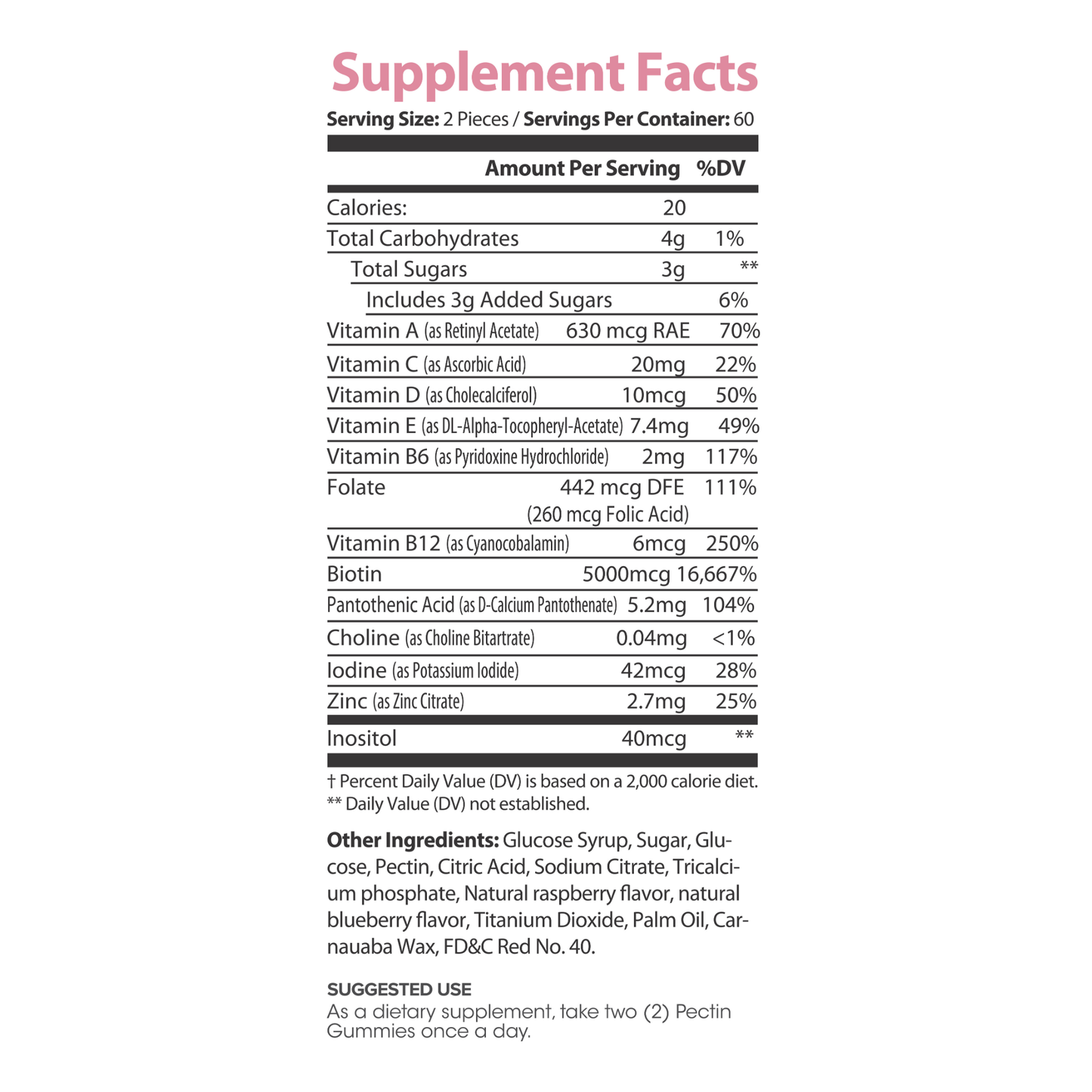 Lumen Naturals Hair Gummies for Women – With Biotin, Folate, Vitamins A, C, D & E – 120 Gummies – 60 Servings – Delicious, Non-GMO, Gluten-Free Formula