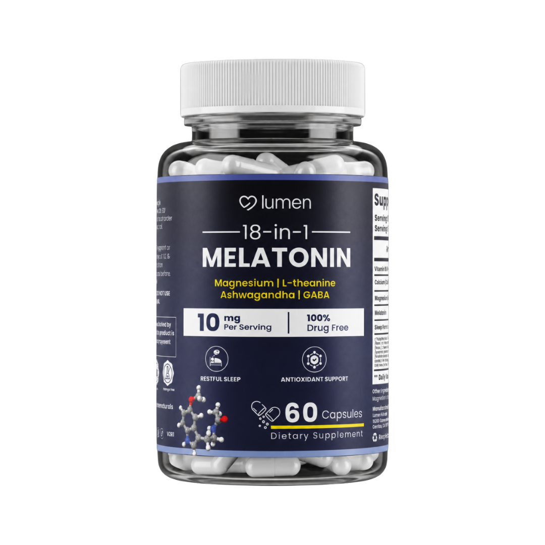 Lumen Naturals Sleep Formula For Women Melatonin Magnesium L-Tryptophan L-Theanine 1400+ mg  - 180 Count
