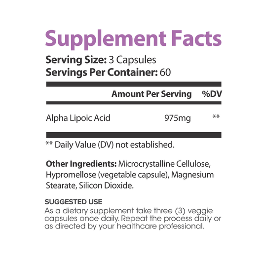 Lumen Naturals ALA for Women - 975mg Per Serving - 180 Count - 60 Servings