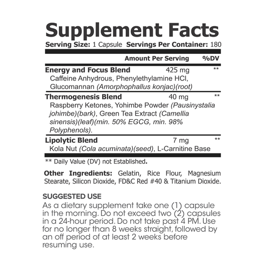 Lumen Naturals ThermoGlow for Women - Raspberry Ketone Blend -  Green Tea Extract - 180 Count - 180 Servings