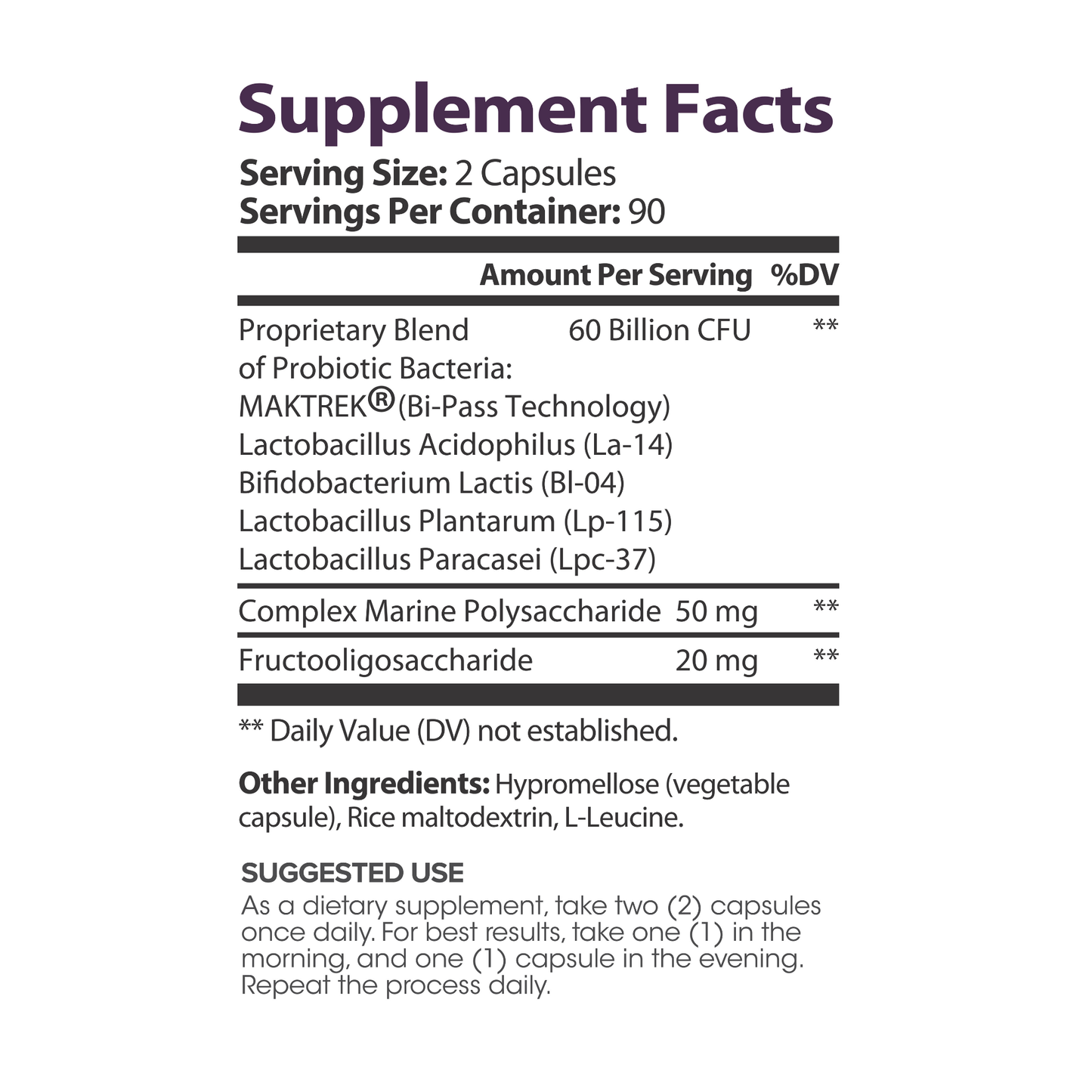Lumen Naturals Probiotic 60 Billion CFU for Women Digestive with Maktrek Technology - 180 Count - 90 Servings