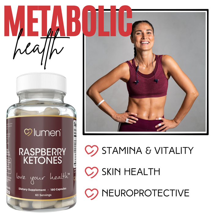 Lumen Naturals Raspberry Ketone for Women - Raspberry Ketone, African Mango 1800mg Per Serving - 180 Capsules - 60 Servings