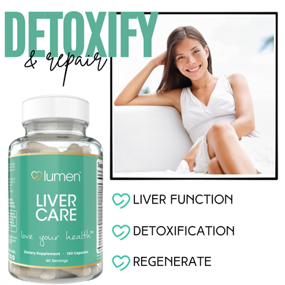 Lumen Naturals Liver Care for Women – With Milk Thistle, Dandelion, Zinc & Beetroot – Renewal Support Supplement – 180 Capsules – 60 Servings – Non-GMO & Gluten-Free