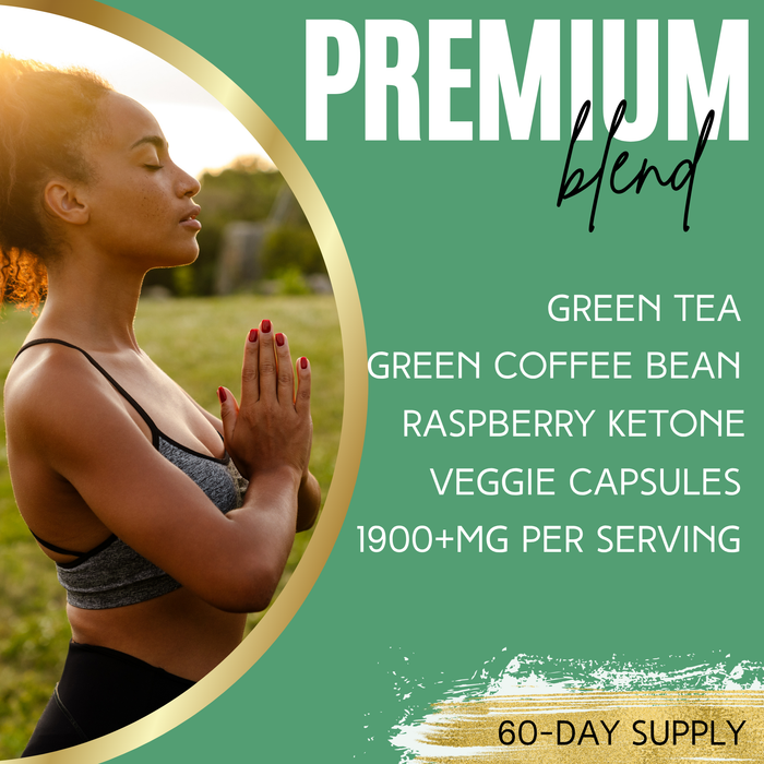 Lumen Naturals Green Tea Supplement Blend for Women - Green Coffee Bean - 180 Count - 60 Servings