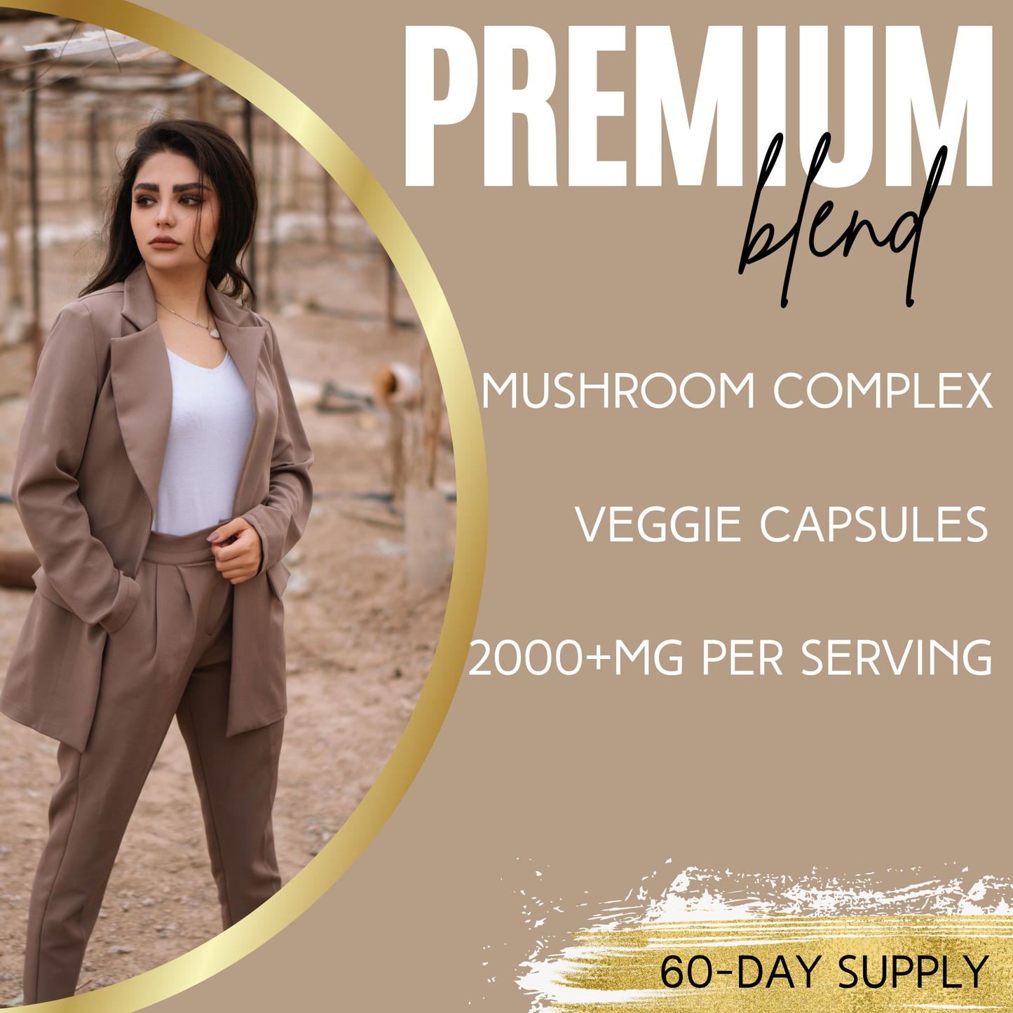Lumen Naturals Mushroom Complex for Women with Lions Mane 2000mg Per Serving - Veggie Capsules - 180 Count - 60 Servings