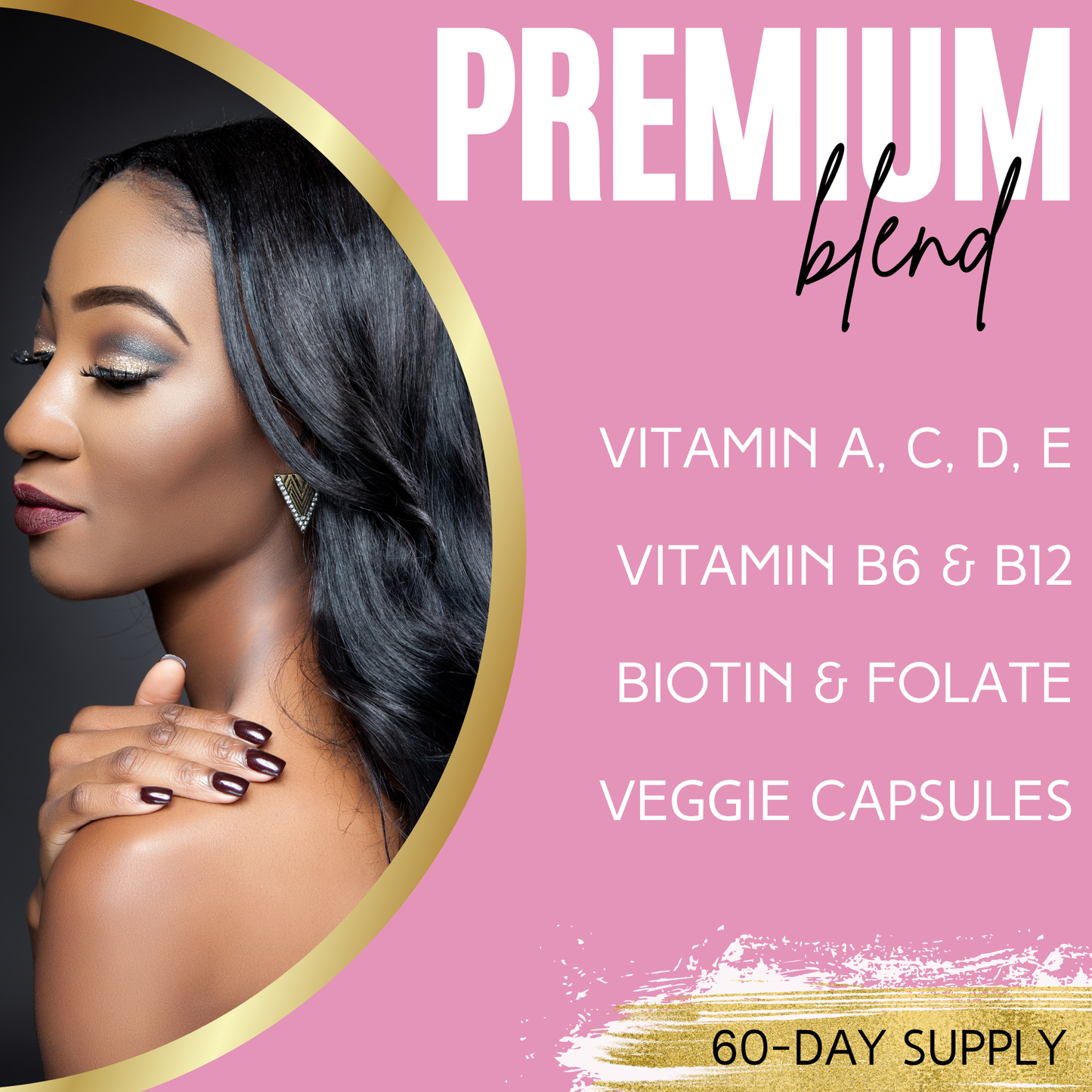 Lumen Naturals Hair, Skin & Nails for Women – With Biotin, Folate, Vitamins B6, B12, A, C, D & E – 180 Capsules – 60 Servings – Non-GMO, Gluten-Free, Vegan-Friendly