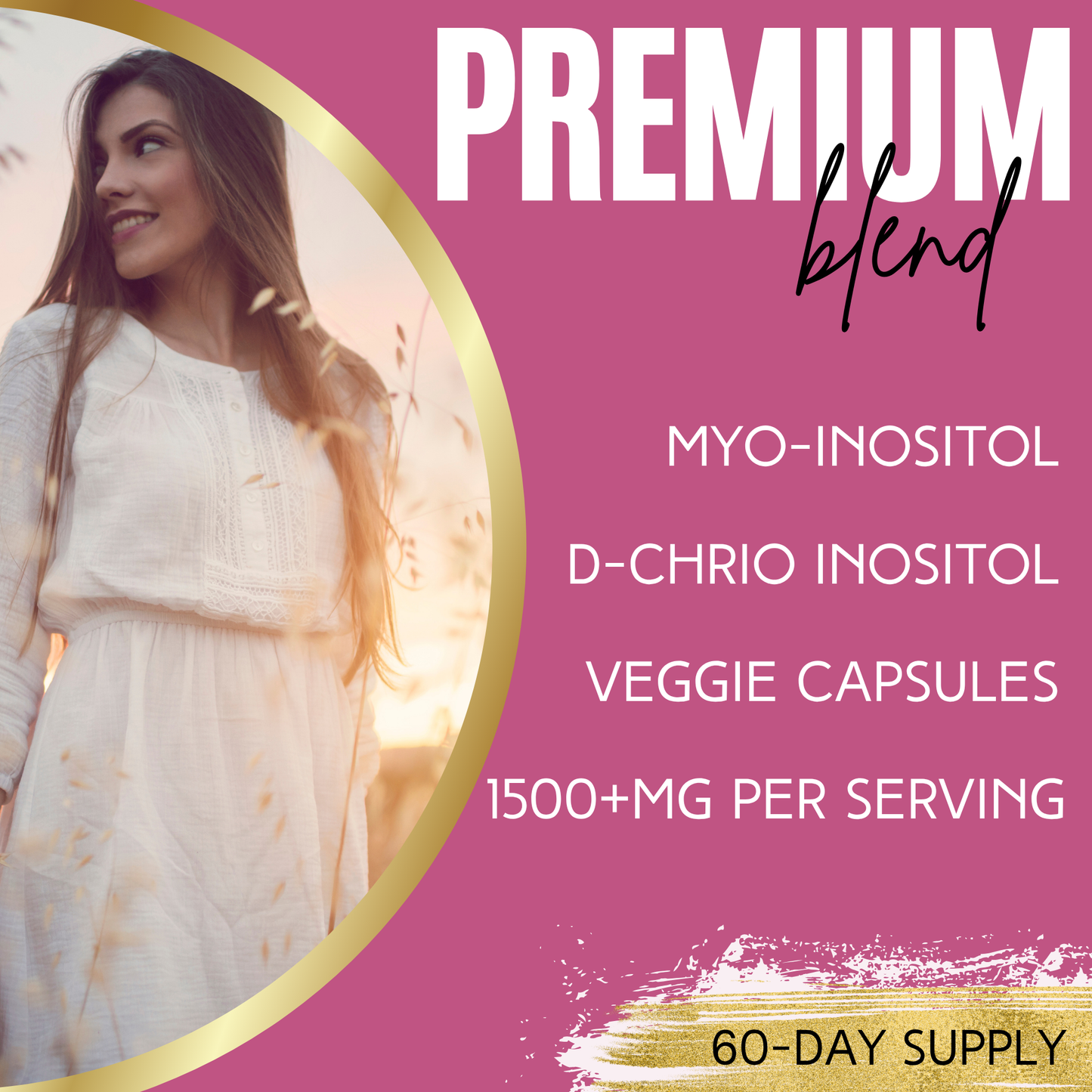 Lumen Naturals Myo & D-Chiro Inositol Support for Women, Vitamin B8 - 1500mg Per Serving -180 Capsules - 60 Servings