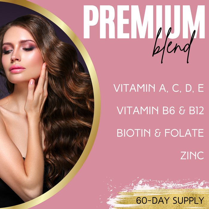 Lumen Naturals Hair Gummies for Women – With Biotin, Folate, Vitamins A, C, D & E – 120 Gummies – 60 Servings – Delicious, Non-GMO, Gluten-Free Formula