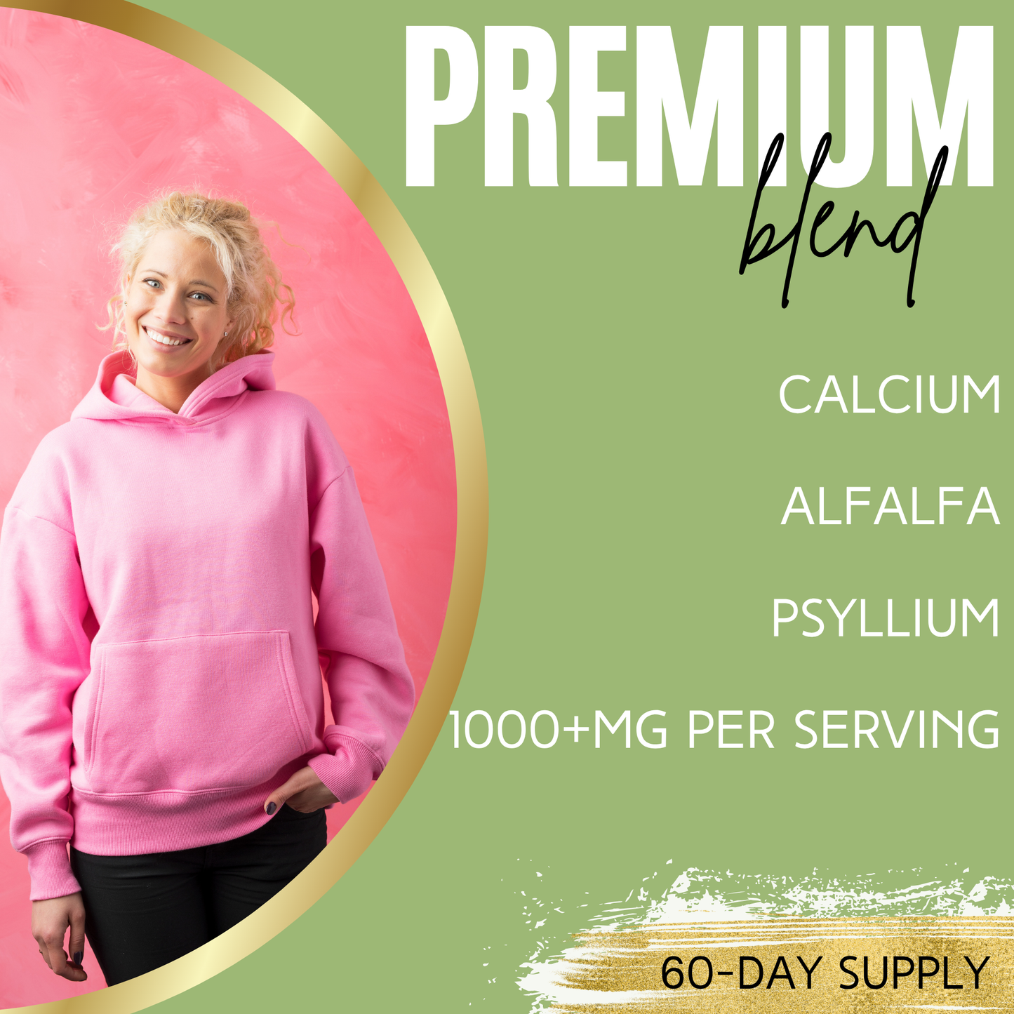 Lumen Naturals Colon Care for Women - Calcium, Alfalfa, Psyllium - Veggie Capsules - 180 Count - 60 Servings