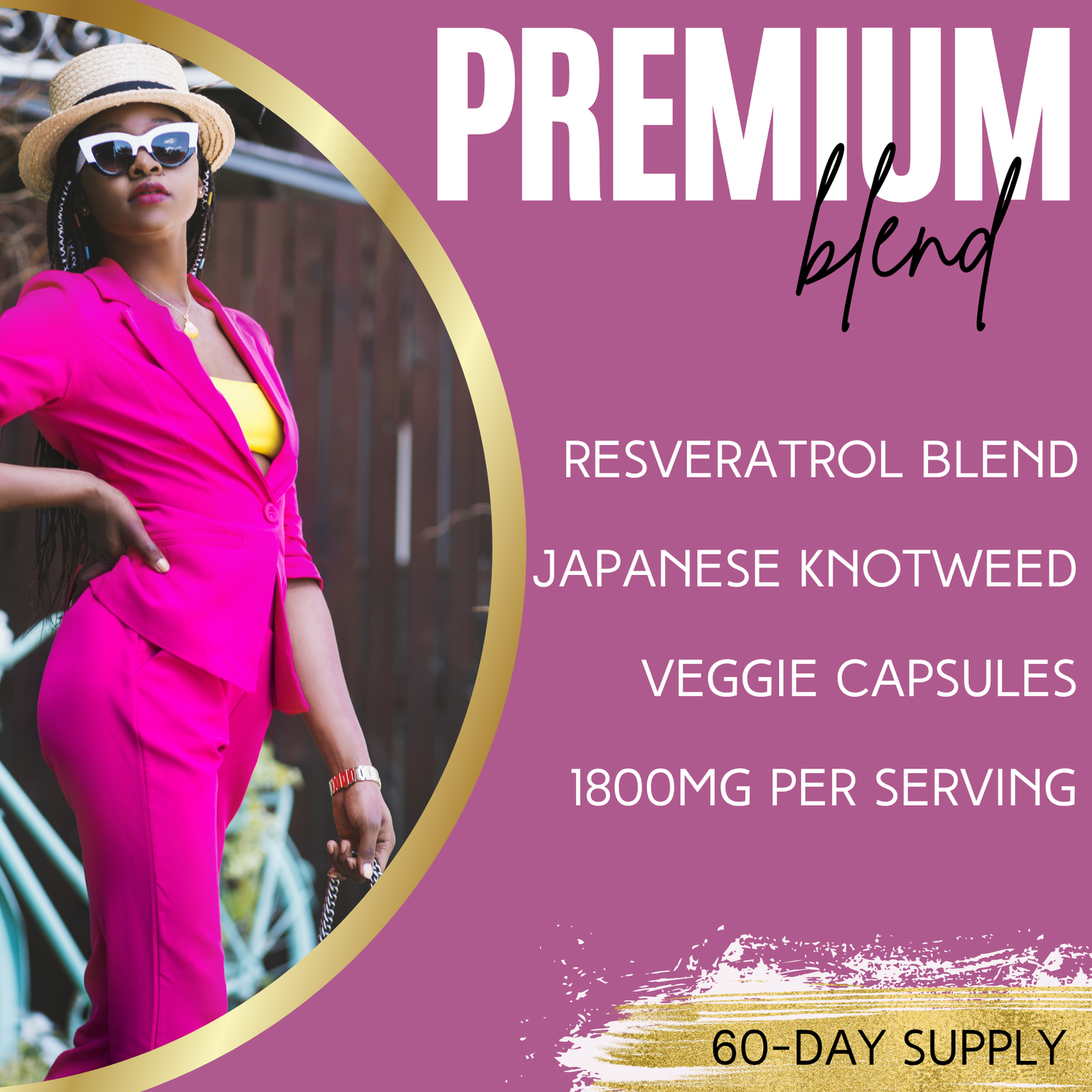 Lumen Naturals Resveratrol Blend for Women - Japanese Knotweed - 1800mg Per Serving - Veggie Capsules - 180 Count - 60 Servings