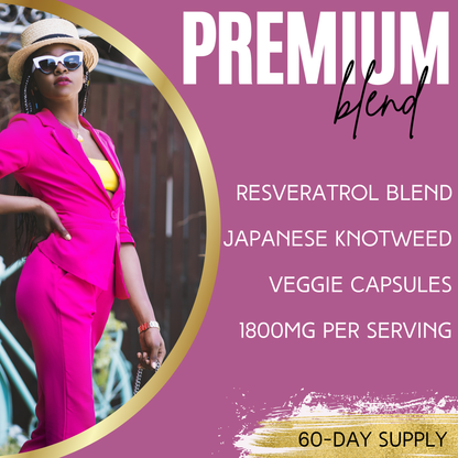 Lumen Naturals Resveratrol Blend for Women - Japanese Knotweed - 1800mg Per Serving - Veggie Capsules - 180 Count - 60 Servings