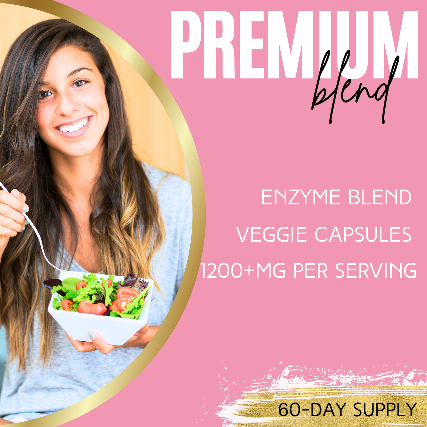 Lumen Natuals Digestive Enzyme Makzyme-Pro Blend for Women 1200+ mg Per Serving - 180 Count