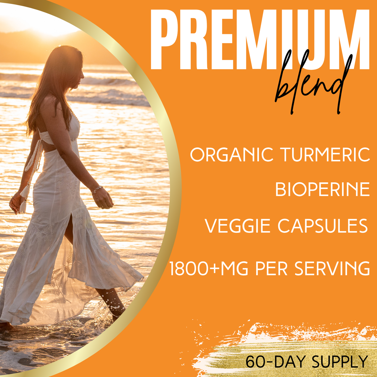 Lumen Naturals Turmeric Curcumin Supplement with BioPerine 1800mg with Black Pepper, Non-GMO Tumeric - 180 Capsules