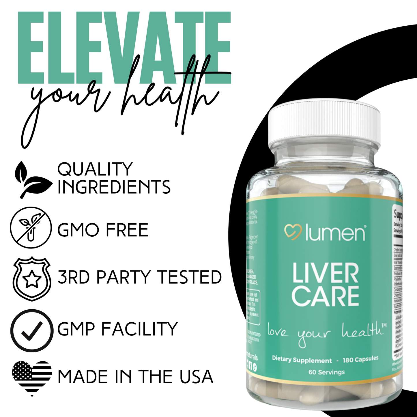 Lumen Naturals Liver Care for Women – With Milk Thistle, Dandelion, Zinc & Beetroot – Renewal Support Supplement – 180 Capsules – 60 Servings – Non-GMO & Gluten-Free