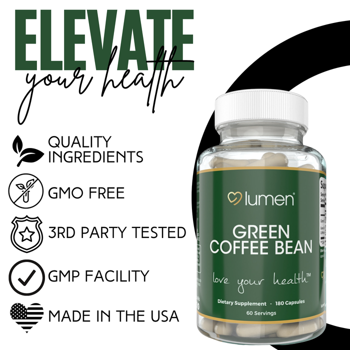 Lumen Naturals Green Coffee Blend for Women – 2400mg Per Serving – With Green Coffee Bean Extract – 180 Veggie Capsules – 60 Servings – Non-GMO & Gluten-Free