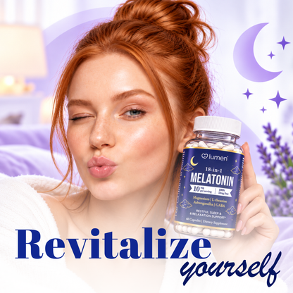Lumen Naturals Sleep Formula For Women Melatonin Magnesium L-Tryptophan L-Theanine 1400+ mg