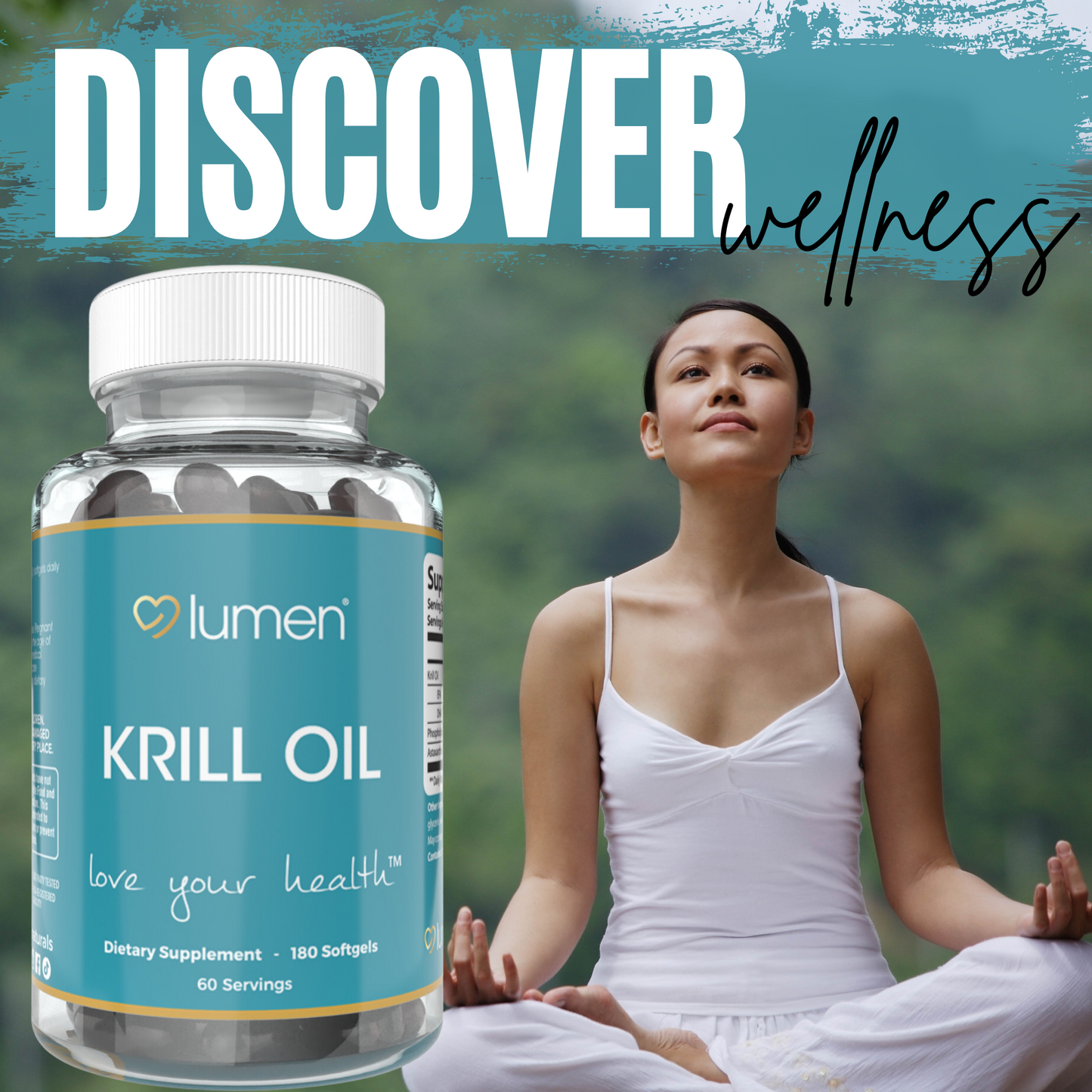 Lumen Naturals Krill Oil for Women - EPA, DHA, Phospholipids - Softgels - 180 Count - 60 Servings
