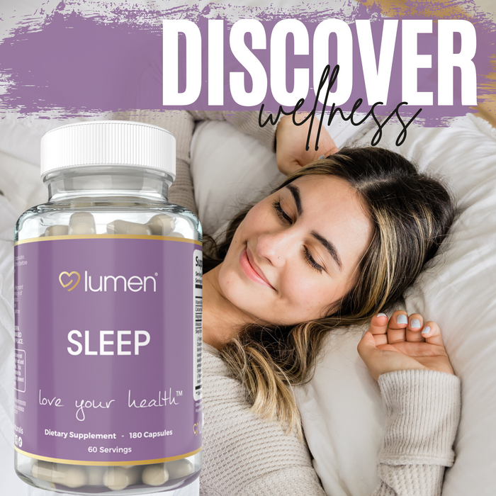 Lumen Naturals Sleep Formula For Women Melatonin Magnesium L-Tryptophan L-Theanine 1400+ mg  - 180 Count