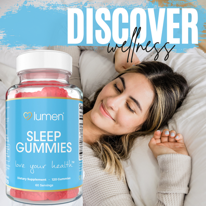 Lumen Naturals Sleep Gummies For Women - Melatonin Gummies - Vitmain B6 - Passion Fruit Flavor - 120 Count - 60 Servings