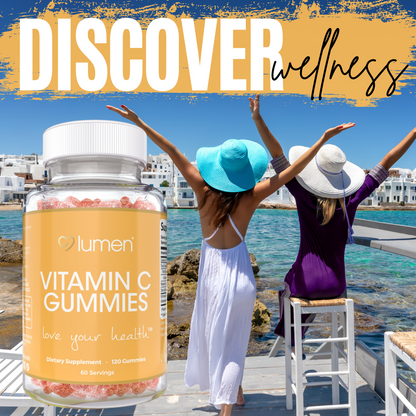 Lumen Naturals Vitamin C Gummies for Women - Immunity Support - Vitamin C & Zinc - 120 Count - 60 Servings