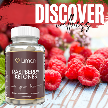 Lumen Naturals Raspberry Ketone for Women - Raspberry Ketone, African Mango 1800mg Per Serving - 180 Capsules - 60 Servings