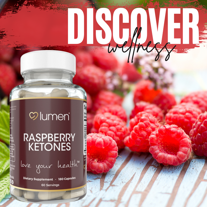 Lumen Naturals Raspberry Ketone for Women - Raspberry Ketone, African Mango 1800mg Per Serving - 180 Capsules - 60 Servings