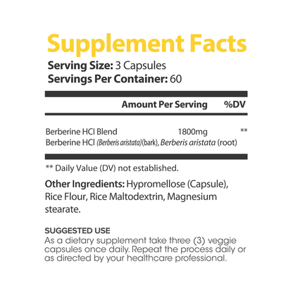 Berberine HCL 600mg