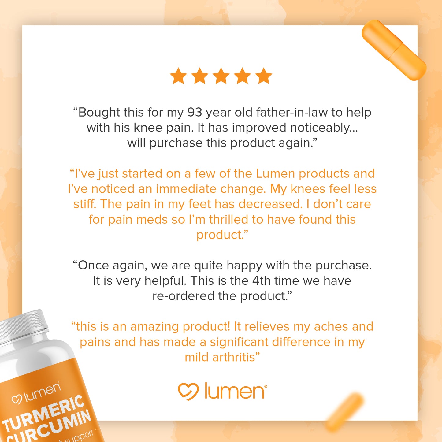 Turmeric Curcumin with BioPerine® - Organic Joint & Mobility Support - 1 Month Supply