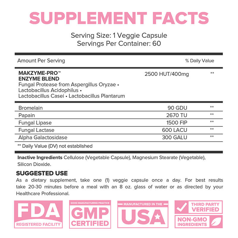 Digestive Enzymes 60 Count - Pro-Enzyme Blend