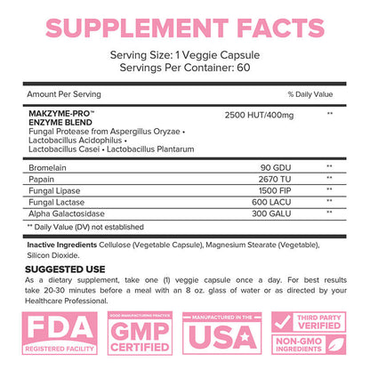 Digestive Enzymes 60 Count - Pro-Enzyme Blend